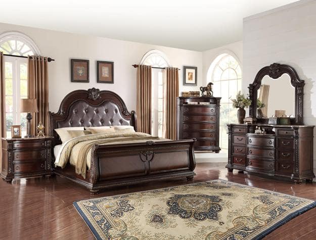 Stanley Sleigh Bedroom Suite, King or Queen in furniture store!