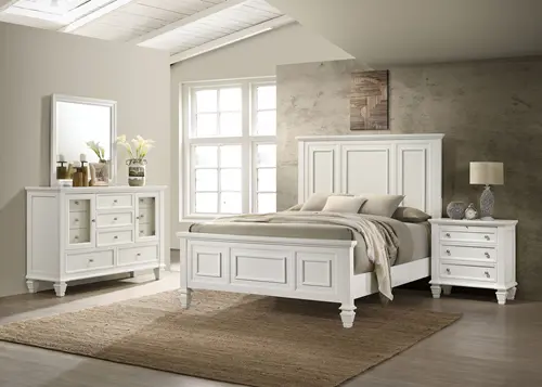 High-end coastal-chic living room furniture in Pensacola
